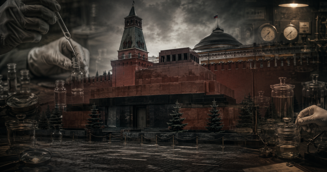Praça Vermelha em Moscou, onde fica o mausoléu de Lênin