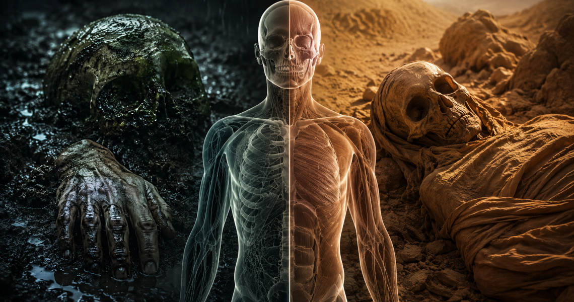 Material de estudo sobre fenômenos cadavéricos conservadores