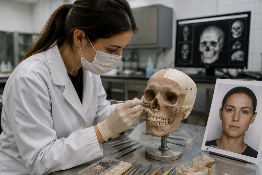 Entenda o que é a reconstrução facial forense, como o profissional recompõe traumas no corpo e qual a importância dessa técnica.