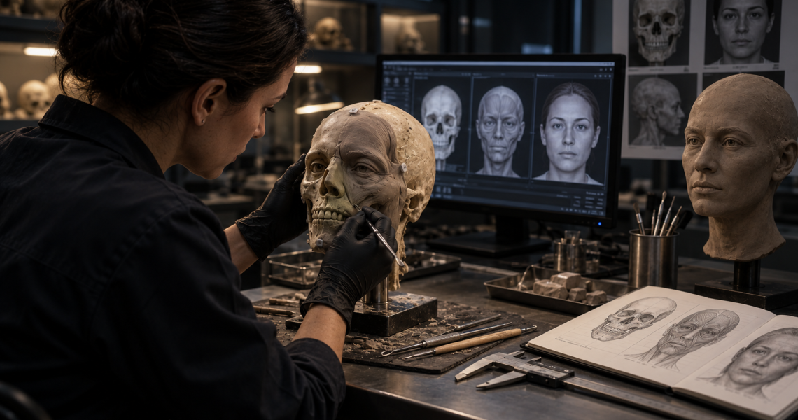 Ambiente técnico de reconstrução facial