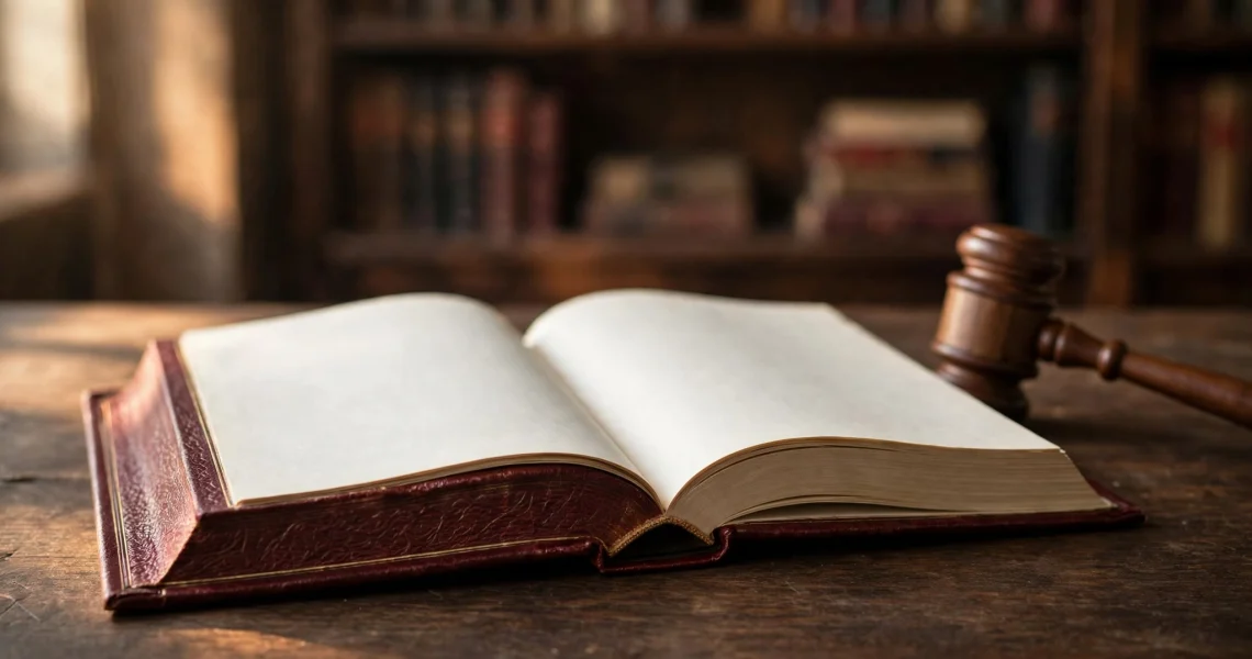 Livro de legislação representando a regulamentação da profissão de tanatopraxista