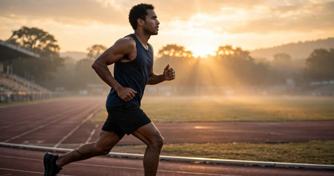 Candidato treinando corrida para o teste de aptidão física do concurso do IML